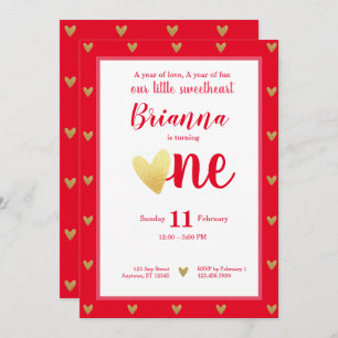 Kleine Süße Valentine Herz Erstgeburt Einladung