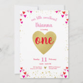 Kleine Süße Valentine Herz Erstgeburt Einladung (Vorderseite)