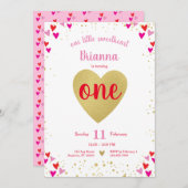 Kleine Süße Valentine Herz Erstgeburt Einladung (Vorne/Hinten)