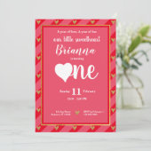 Kleine Süße Valentine Herz Erstgeburt Einladung (Stehend Vorderseite)