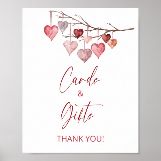 Kleine süße Valentines Karten und Geschenke Poster (Vorne)