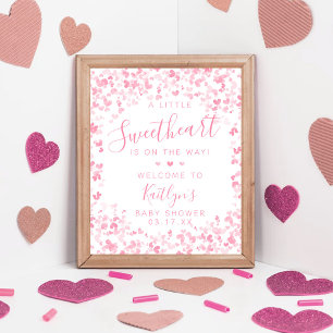 Kleine Süße Valentinstag-Baby-Party Poster