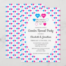 Kleine, süße Valentinstag Genderdarstellung Einladung