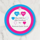 Kleine, süße Valentinstag Genderdarstellung Geschenkanhänger (Rückseite)