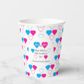 Kleine, süße Valentinstag Genderdarstellung Pappbecher (Vorderseite)