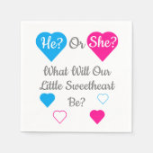 Kleine, süße Valentinstag Genderdarstellung Serviette (Vorderseite)