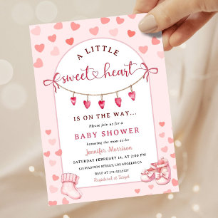 Kleine Süße Valentinstag Mädchen Baby Shower Einladung
