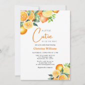 Kleine Süsse Wasserfarbe Zitrusfrüchte Sommerdusch Einladung (Vorderseite)