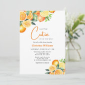 Kleine Süsse Wasserfarbe Zitrusfrüchte Sommerdusch Einladung (Stehend Vorderseite)