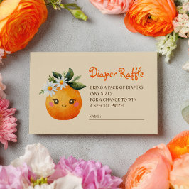 Kleine Süsse Wasserfarben Orangenfrucht-Windeln Begleitkarte