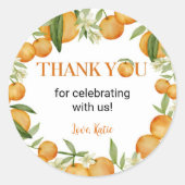 Kleine Süsse Wasserfarbenaufkleber Runder Aufkleber (Vorderseite)