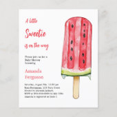 Kleine süße Wassermelone Baby Dusche Einladung (Vorderseite)