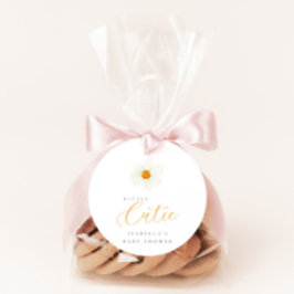 Kleine Süsse Watercolor Daisy Girl Babydusche Geschenkanhänger