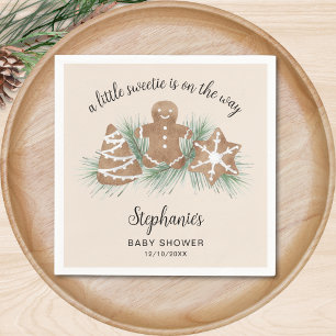 Kleine Süße Weihnachten Lebkuchen-Baby-Party Serviette