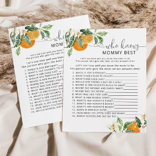 Kleine Süsse Wer Mama am besten Baby Dusche Spiel