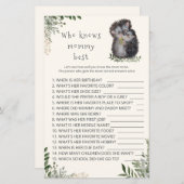 Kleine Süsse Wer Mama am besten Baby Dusche Spiel  (Vorne/Hinten)