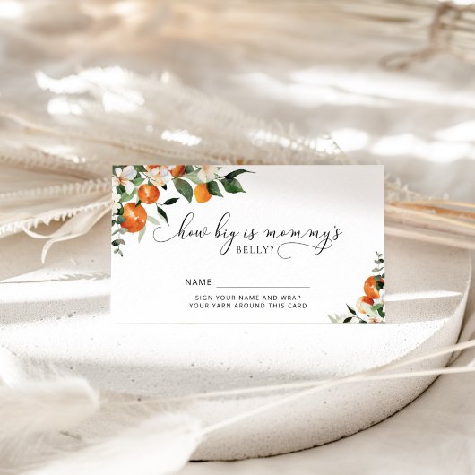 Kleine Süsse, wie groß der Bauch der Mama ist Begleitkarte