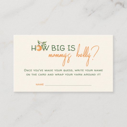 Kleine Süsse, wie groß die Spielkarte von Mommys B Platzkarte (Vorderseite)