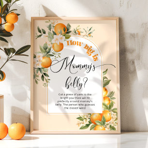 Kleine Süsse, wie groß Mama's Bauchspiel ist Poster