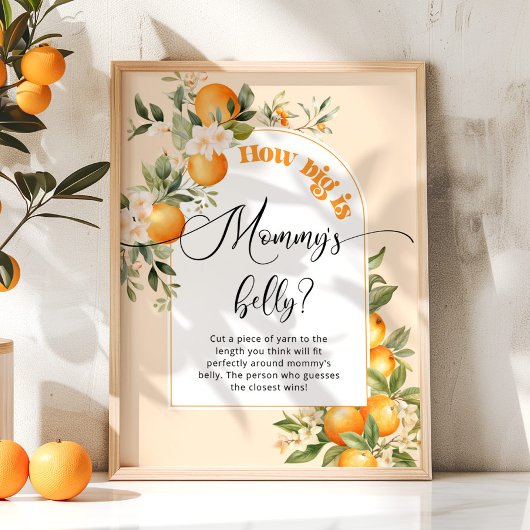 Kleine Süsse, wie groß Mama's Bauchspiel ist Poster