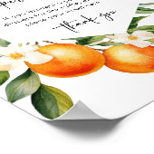 Kleine Süsse Windeln Raffle Sign Citrus Baby Dusch Poster (Ecke)