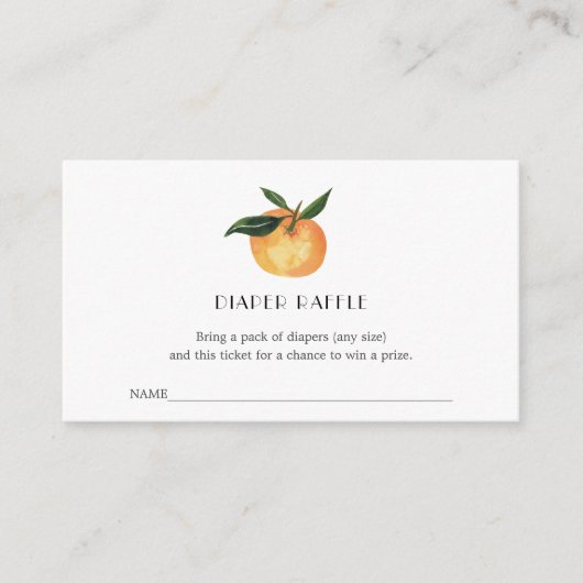 Kleine Süsse-Windeln-Raffle-Ticket für Babydusche Begleitkarte (Vorderseite)