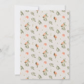 Kleine Süsse Zitrus Orange Gender Reveal Party Einladung (Rückseite)