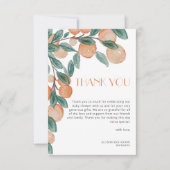 Kleine Süsse Zitrus Orangen Grünes Leaf Kinderdusc Dankeskarte (Vorderseite)