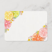 Kleine Süsse Zitrusblumenbücher für Babywindeln Begleitkarte (Rückseite)