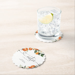 Kleine Süsse Zitrusfrüchte Babydusche Untersetzer