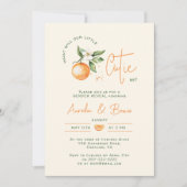 Kleine Süsse Zitrusgeschlecht Reveal Baby Dusche Einladung (Vorderseite)