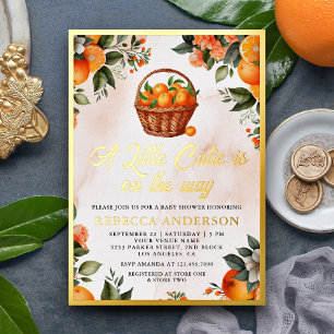 Kleine Süße Zitrusschale Orangenkorb Babyparty Folieneinladung