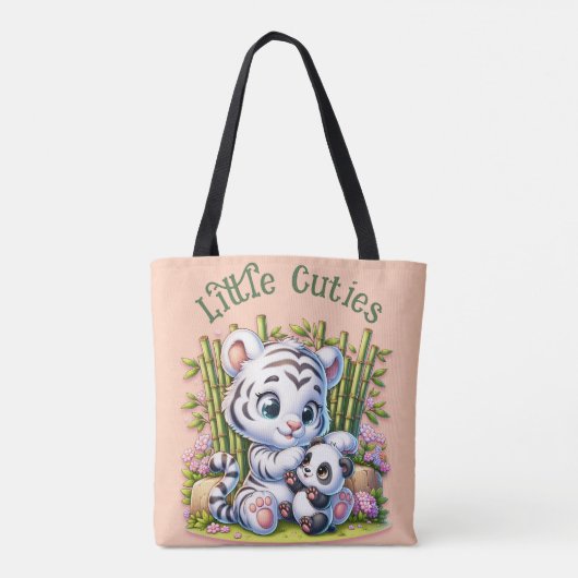 Kleine Süssen Panda & Tiger | Tasche (Rückseite)