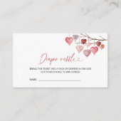 Kleine Sweetheart Baby Duschdusche Windeln Raffel Begleitkarte (Vorderseite)