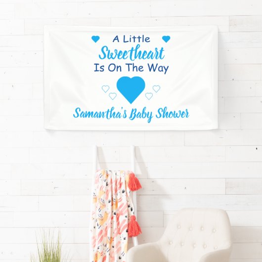 Kleine Sweetheart Baby Dusche Banner (Insitu)