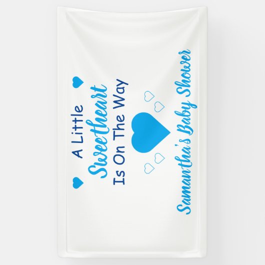 Kleine Sweetheart Baby Dusche Banner (Vertikal)
