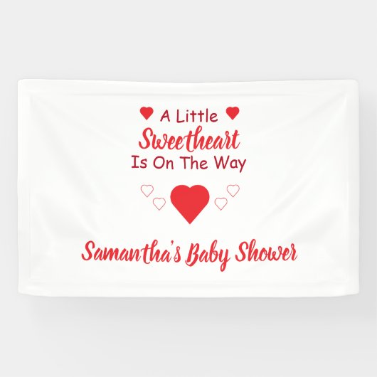 Kleine Sweetheart Baby Dusche Banner (Horizontal)