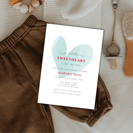 Kleine Sweetheart Baby Dusche Einladung
