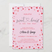 Kleine Sweetheart Baby Dusche Einladung (Vorderseite)