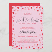 Kleine Sweetheart Baby Dusche Einladung (Vorne/Hinten)