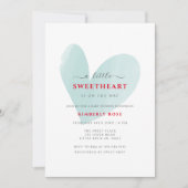 Kleine Sweetheart Baby Dusche Einladung (Vorderseite)
