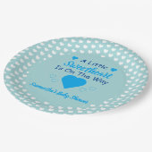 Kleine Sweetheart Baby Dusche Pappteller (Schrägansicht)