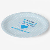 Kleine Sweetheart Baby Dusche Pappteller (Schrägansicht)