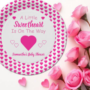 Kleine Sweetheart Baby Dusche Pappteller