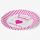 Kleine Sweetheart Baby Dusche Pappteller (Schrägansicht)