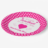 Kleine Sweetheart Baby Dusche Pappteller (Schrägansicht)