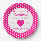 Kleine Sweetheart Baby Dusche Pappteller (Vorderseite)