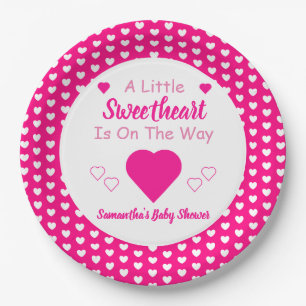 Kleine Sweetheart Baby Dusche Pappteller