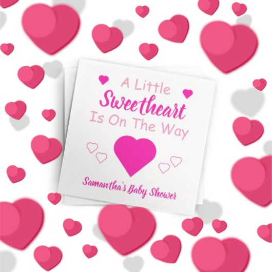 Kleine Sweetheart Baby Dusche Serviette