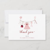 Kleine Sweetheart Baby Dusche Valentine Custom Dankeskarte (Vorderseite)